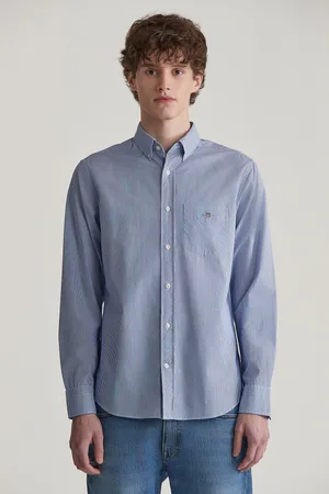 GANT KOŠILE REG POPLIN BANKER SHIRT COLLEGE BLUE