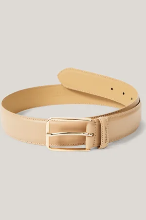 GANT OPASEK LEATHER BELT CARAMEL BEIGE