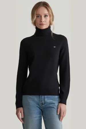 GANT ROLÁK EXTRAFINE LAMBSWOOL ROLLNECK BLACK