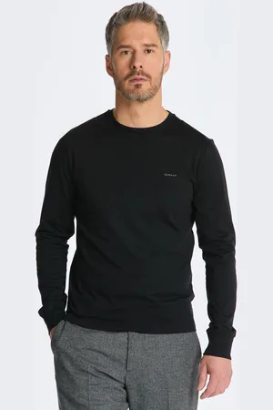 GANT TRIČKO SLIM MERC JERSEY LS T-SHIRT BLACK