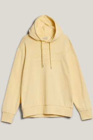 GANT MIKINA REG TONAL SHIELD HOODIE YELLOW SHINE