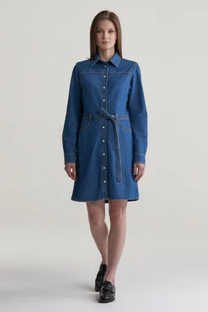 GANT ŠATY REG DENIM DRESS INDIGO