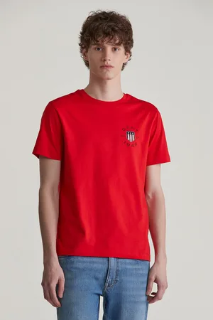 GANT TRIČKO PRINT SS TSHIRT BRIGHT RED