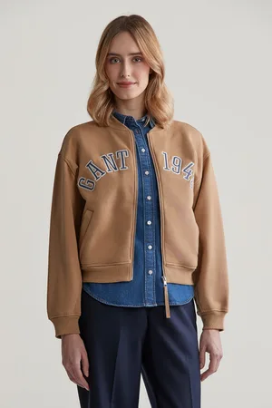 GANT MIKINA 1949 ARCH BOMBER SWEAT CARAMEL BEIGE