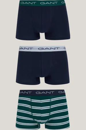 GANT SPODNÍ PRÁDLO STRIPE TRUNK 3-PACK DEEP FOREST