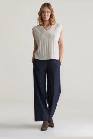 GANT KALHOTY PULL-ON PANTS EVENING BLUE