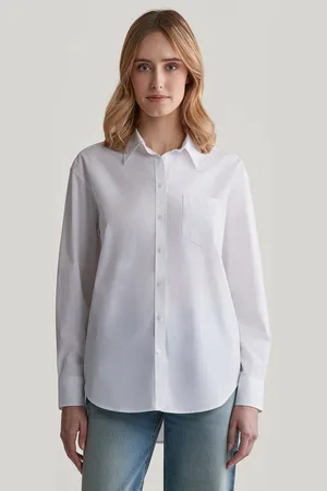 GANT KOŠILE REL POPLIN SHIRT WHITE