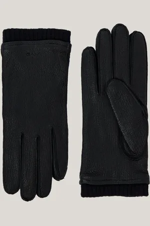 GANT RUKAVICE CASHMERE LINED LEATHER GLOVES BLACK