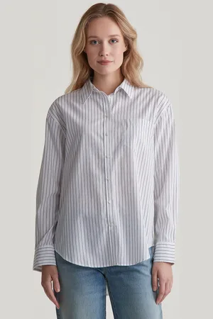 GANT KOŠILE REL STRIPED POPLIN SHIRT CLEAR SKY