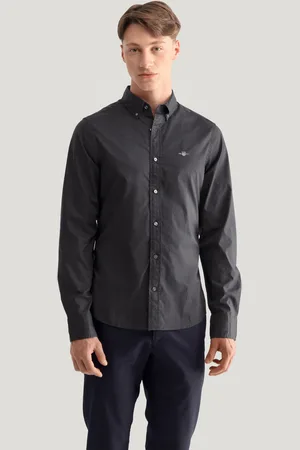 GANT KOŠILE SLIM POPLIN SHIRT BLACK