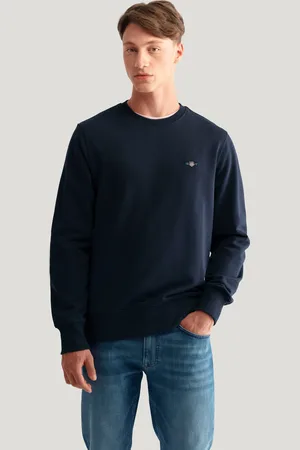 GANT MIKINA REG SHIELD C-NECK SWEAT EVENING BLUE