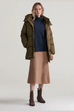 GANT SUKNĚ SUPERFINE LAMBSWOOL SKIRT CARAMEL BEIGE