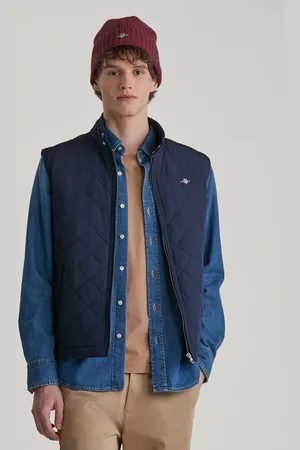 GANT VESTA QUILTED WINDCHEATER VEST EVENING BLUE