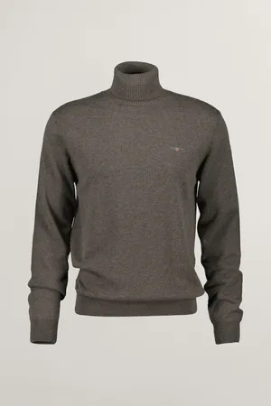 GANT ROLÁK CTN/WO ROLLNECK DARK HAZELNUT MELANGE