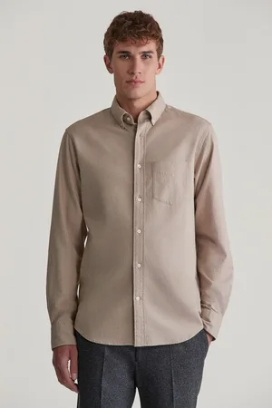GANT KOŠILE REG FLANNEL MELANGE SHIRT DRY SAND