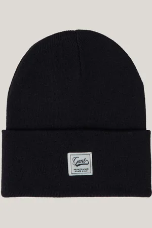 GANT ČEPICE DOUBLE LAYERED BEANIE BLACK