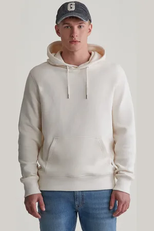 GANT MIKINA WAFFLE HOODIE CREAM