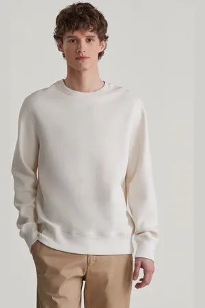 GANT MIKINA WAFFLE C-NECK SWEAT CREAM