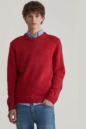 GANT SVETR NEPS WOOL C-NECK BRIGHT RED