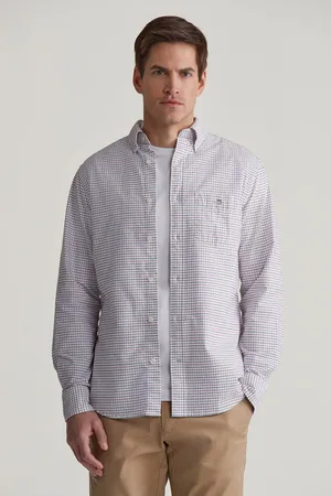 GANT KOŠILE REG OXFORD TATTERSALL SHIRT IRON RED