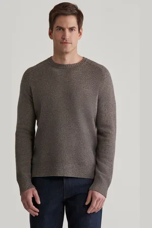 GANT SVETR WOOL BLEND C-NECK DARK HAZELNUT MELANGE
