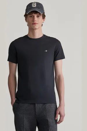 GANT TRIČKO SLIM SHIELD SS T-SHIRT BLACK
