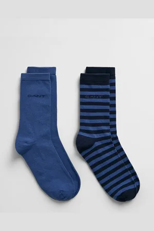GANT PONOŽKY STRIPE SOCKS 2-PACK VINTAGE BLUE
