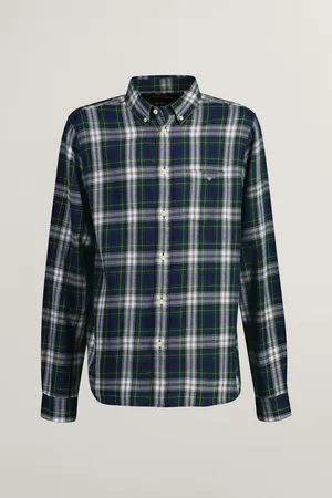 GANT KOŠILE CHECKED FLANNEL BD SHIRT NAVY