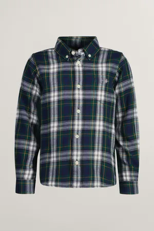 GANT KOŠILE CHECKED FLANNEL BD SHIRT NAVY