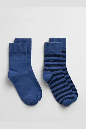 GANT PONOŽKY SHIELD STRIPE SOCKS 2-PACK VINTAGE BLUE