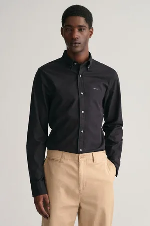 GANT KOŠILE SLIM PINPOINT OXFORD SHIRT BLACK