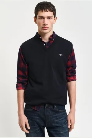 GANT VESTA CLASSIC COTTON SLIPOVER BLACK