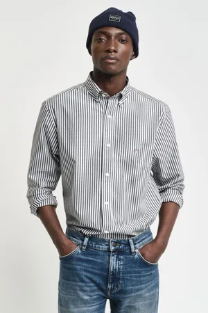 GANT KOŠILE REG POPLIN STRIPE SHIRT BLACK