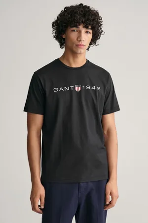 GANT TRIČKO PRINTED GRAPHIC SS T-SHIRT BLACK