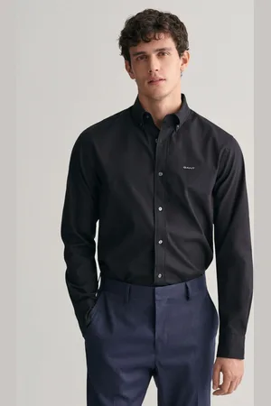 GANT KOŠILE REG PINPOINT OXFORD SHIRT BLACK