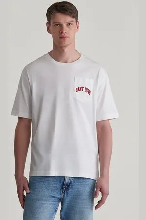 GANT TRIČKO POCKET GRAPHIC TSHIRT EGGSHELL