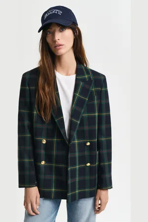 GANT SAKO REG CHECKED SUIT BLAZER EVENING BLUE