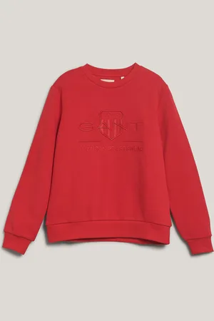 GANT MIKINA REG TONAL SHIELD C-NECK SWEAT BRIGHT RED