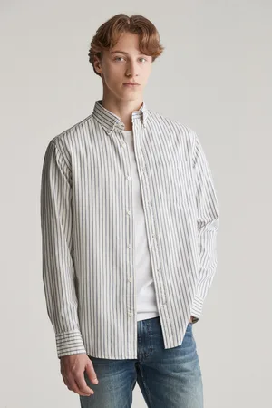 GANT KOŠILE REG ARCHIVE OXFORD STRIPE SHIRT EGGSHELL