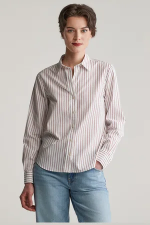 GANT KOŠILE REG POPLIN THIN STRIPED SHIRT WHITE