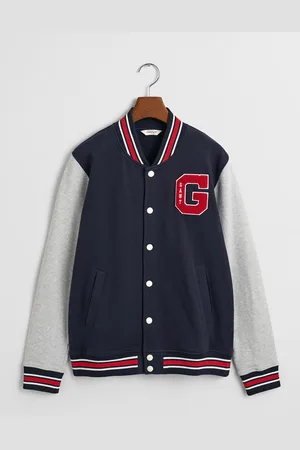 GANT MIKINA VARSITY SWEAT JACKET EVENING BLUE