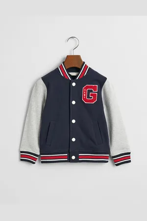 GANT BUNDA VARSITY SWEAT JACKET EVENING BLUE