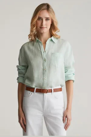GANT KOŠILE REL LINEN SHIRT FADED MINT