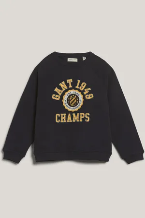 GANT MIKINA 1949 RAGLAN C-NECK EVENING BLUE
