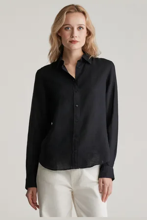 GANT KOŠILE REG LINEN SHIRT BLACK