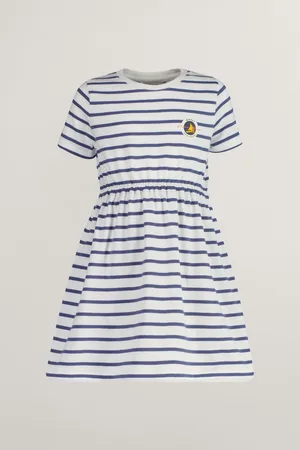 GANT ŠATY STRIPED T-SHIRT DRESS DUSTY NAVY