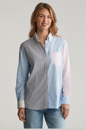 GANT KOŠILE REL PATCHWORK BD SHIRT MUTED BLUE