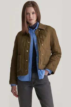 GANT BUNDA QUILTED JACKET WITH CORD DETAILS DARK CACTUS