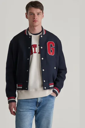 GANT BUNDA WOOL MIX VARSITY JACKET EVENING BLUE