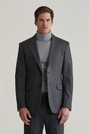 GANT SAKO SLIM DONEGAL SUIT BLAZER ANTRACITE